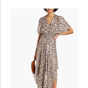 NWT MAJE Metallic Paisley Abstract Maxi Dress size 42 (10)